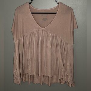 XS American eagle Soft & Sexy flowy light pink top
